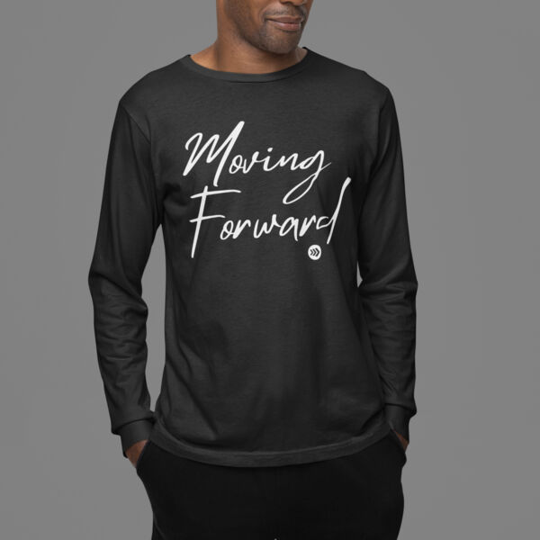 Moving Forward  - Cotton T-Shirt - Cotton Long Sleeve T-Shirt Thumbnail