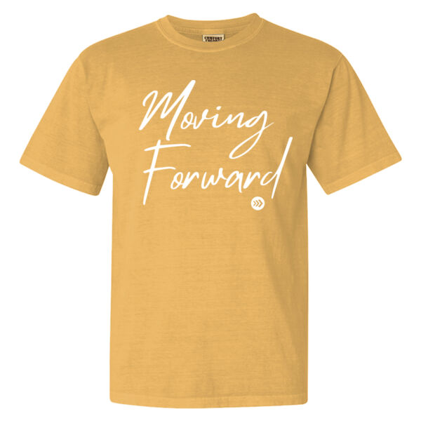 Moving Forward  - Garment-Dyed Heavyweight T-Shirt - White Letters Thumbnail
