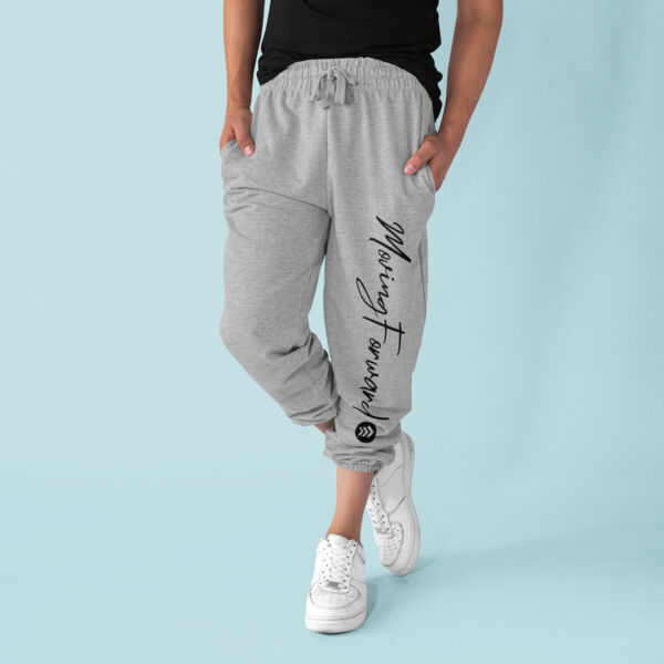 Moving Forward  - Powerblend® Fleece Joggers - Black Design Thumbnail